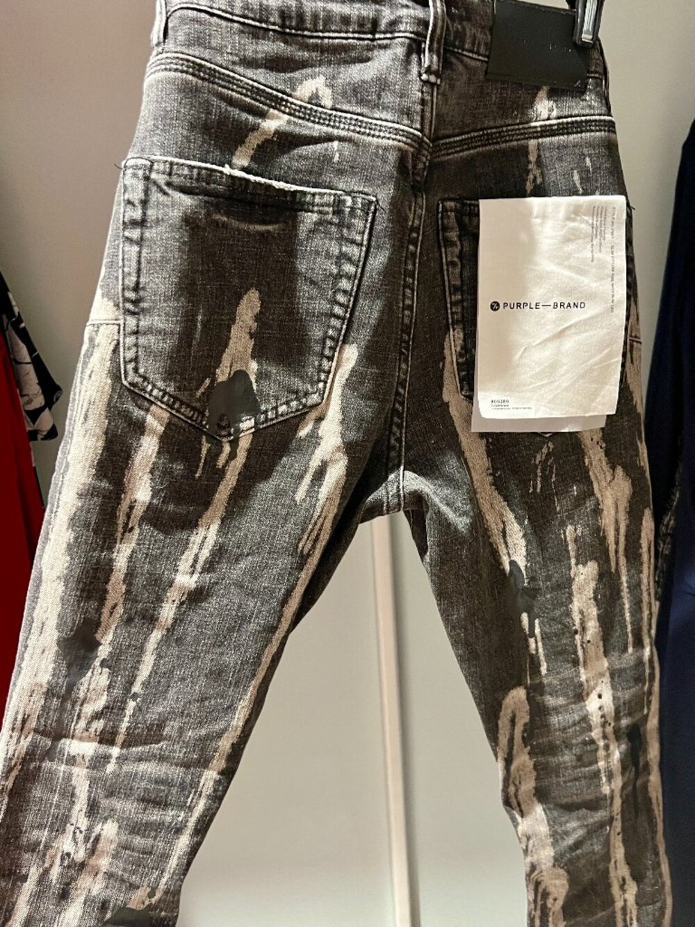 PURPLE BRAND SPILL BLEACH JEANS P001